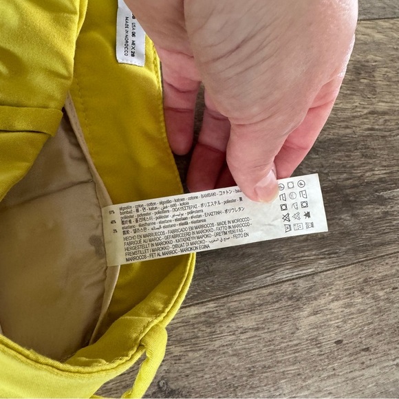 Zara Ponte Dress Pants Yellow Pants - Picture 3 of 5